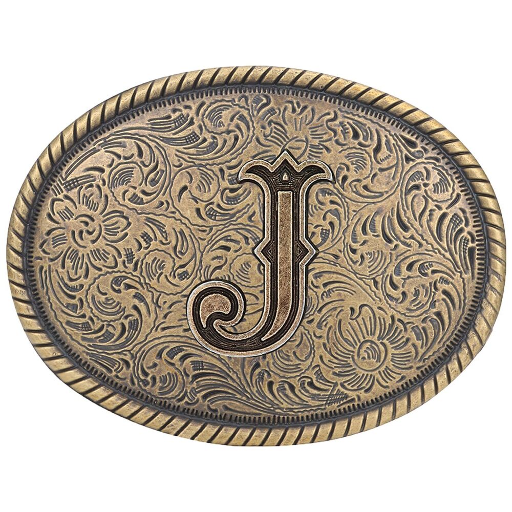 2788 Western Belt Buckle - Initial Letter ABCDJRM to Z Cowboy Belt Buckles